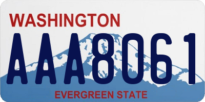 WA license plate AAA8061