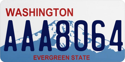 WA license plate AAA8064