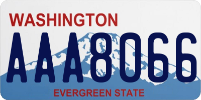 WA license plate AAA8066