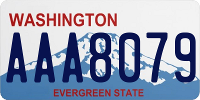 WA license plate AAA8079