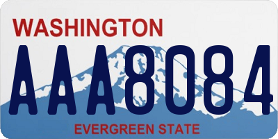 WA license plate AAA8084