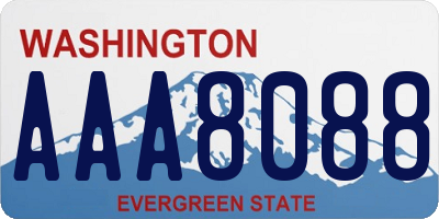WA license plate AAA8088
