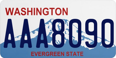 WA license plate AAA8090