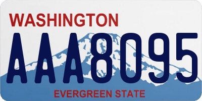 WA license plate AAA8095