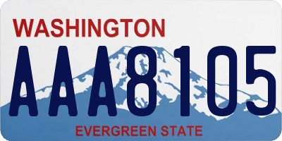WA license plate AAA8105
