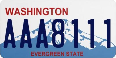 WA license plate AAA8111