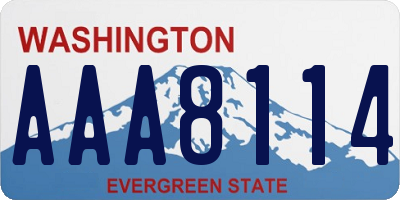 WA license plate AAA8114