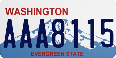 WA license plate AAA8115