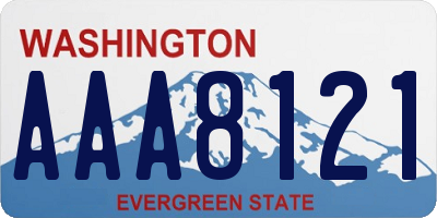 WA license plate AAA8121