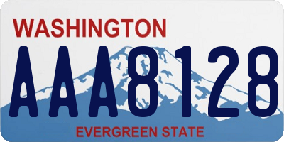 WA license plate AAA8128