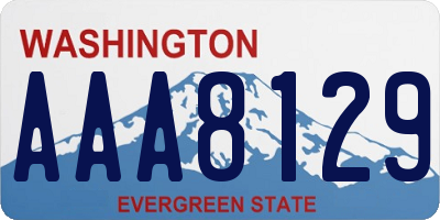 WA license plate AAA8129