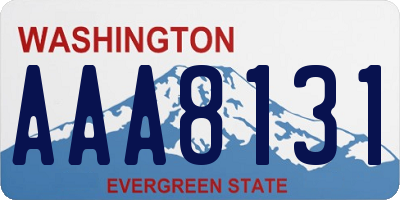 WA license plate AAA8131