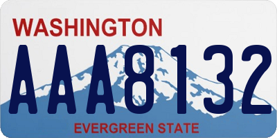 WA license plate AAA8132