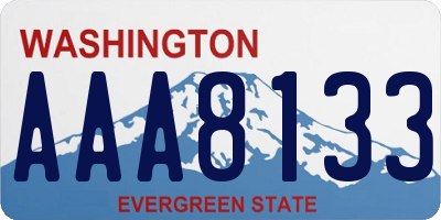 WA license plate AAA8133