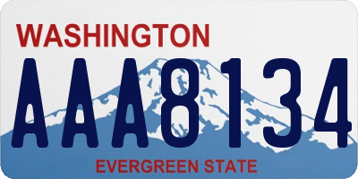 WA license plate AAA8134