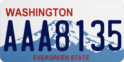 WA license plate AAA8135
