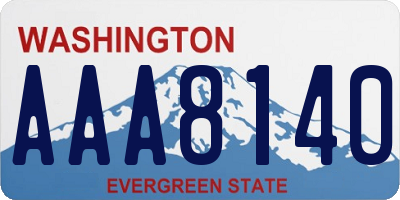 WA license plate AAA8140
