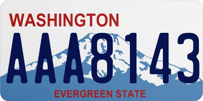 WA license plate AAA8143