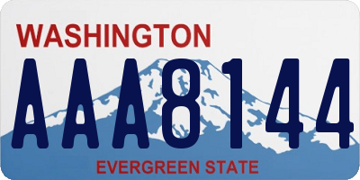 WA license plate AAA8144
