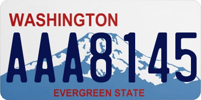 WA license plate AAA8145
