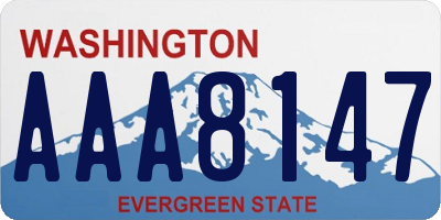 WA license plate AAA8147
