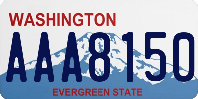 WA license plate AAA8150
