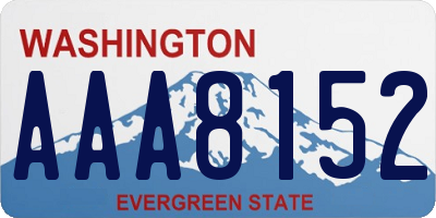 WA license plate AAA8152