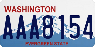 WA license plate AAA8154