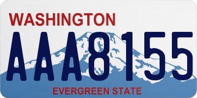WA license plate AAA8155
