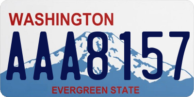 WA license plate AAA8157