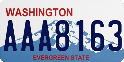 WA license plate AAA8163