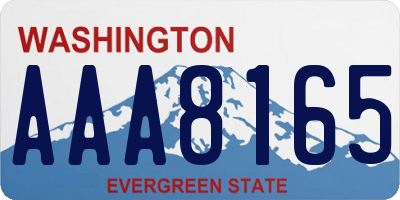 WA license plate AAA8165