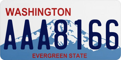 WA license plate AAA8166