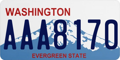 WA license plate AAA8170