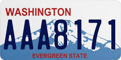 WA license plate AAA8171