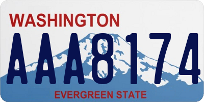 WA license plate AAA8174