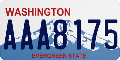 WA license plate AAA8175