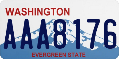 WA license plate AAA8176