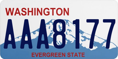 WA license plate AAA8177