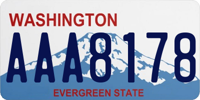 WA license plate AAA8178