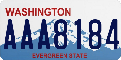 WA license plate AAA8184