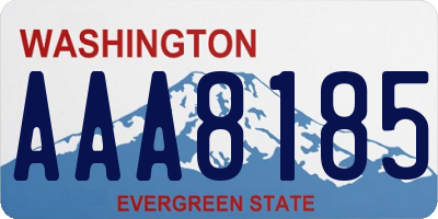 WA license plate AAA8185
