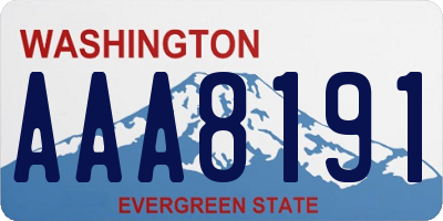 WA license plate AAA8191