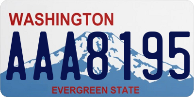 WA license plate AAA8195