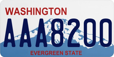 WA license plate AAA8200