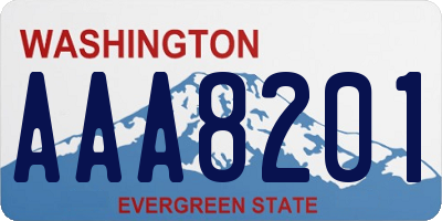 WA license plate AAA8201