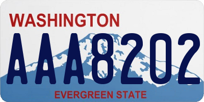 WA license plate AAA8202
