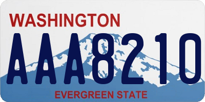 WA license plate AAA8210