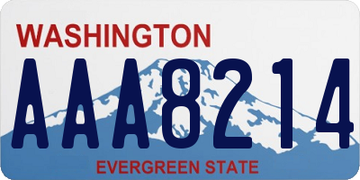 WA license plate AAA8214