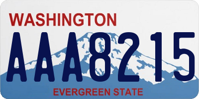 WA license plate AAA8215